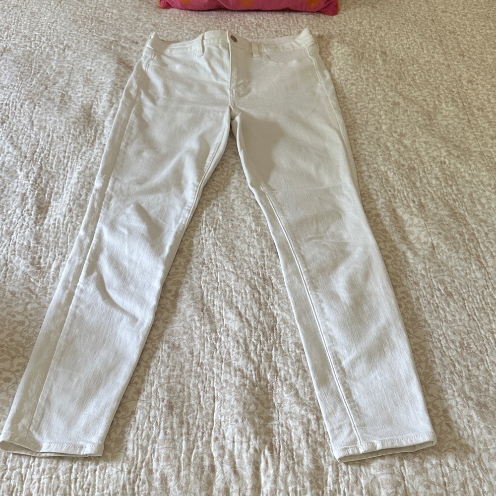 American Eagle Outfitters Women's Cream Skinny Jeans